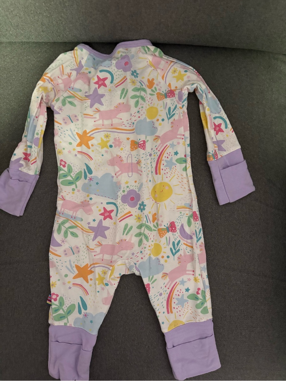 Magnetic mean Unicorn & Rainbow One-Piece - Pastel Multicolor